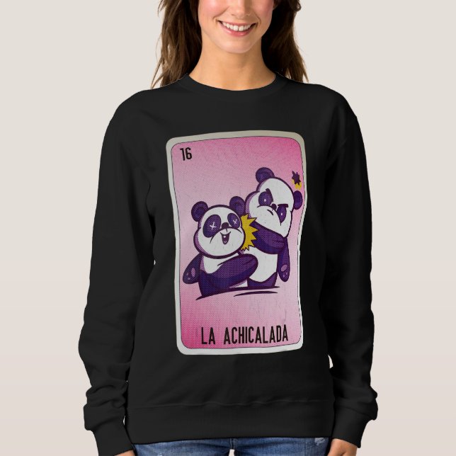 La Achicalada Mexican Slang Lottery Bingo Cards Sweatshirt (Vorderseite)