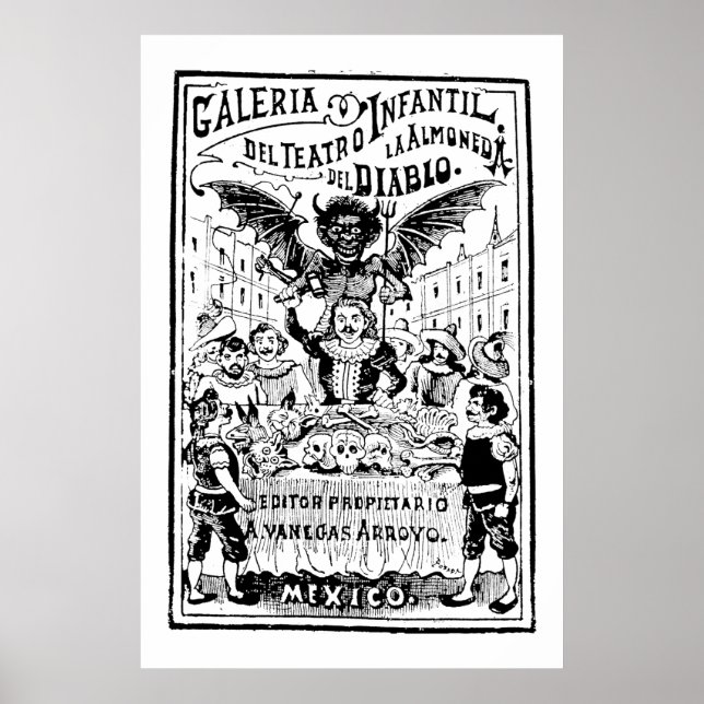 La Almoned del Diablo von José Guadalupe Posada Poster (Vorne)