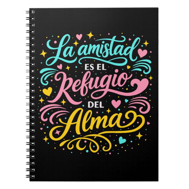 La amistad es el refugio del alma notizblock (Vorderseite)