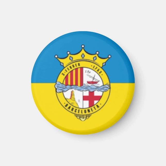 La Barceloneta (Flagge, Stadtviertel von Barcelona Magnet (Vorne)