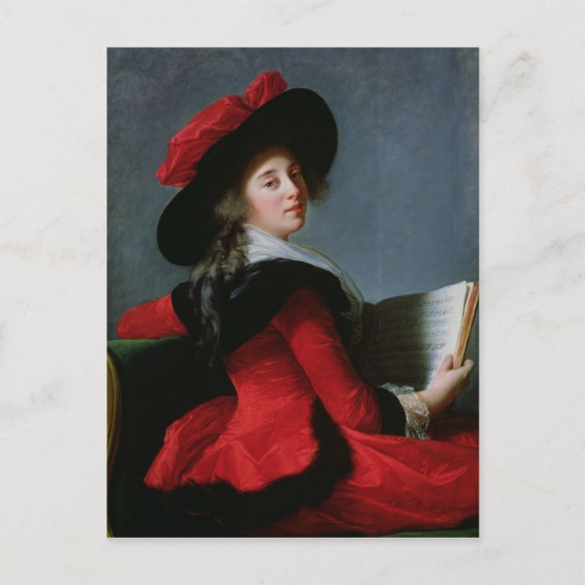 La Baronne de Crussol, 1785 Postkarte (Vorderseite)