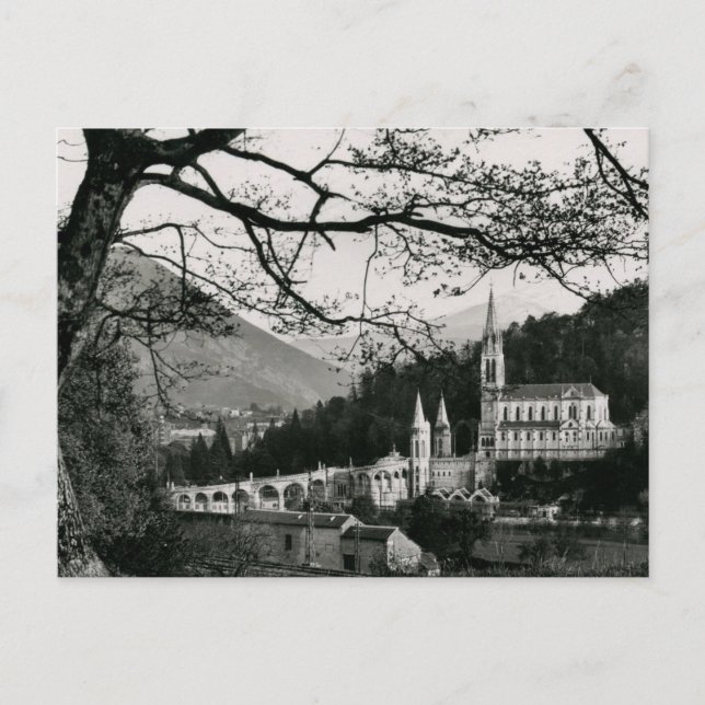 La Basilique, Lourdes, Frankreich Vintag Postkarte (Vorderseite)