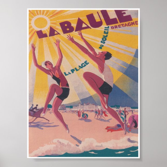 La Baule France Vintage Travel Poster (Vorne)