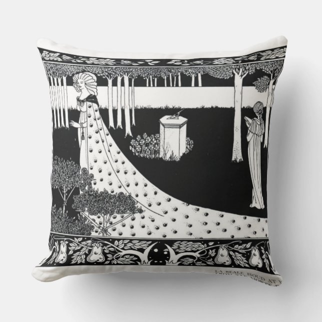 La Beale Isoud bei freudigem Gard, Illustration Kissen (Vorderseite)