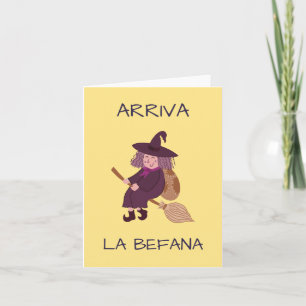 La Befana (Epifania) italienische Weihnachtshexe Karte