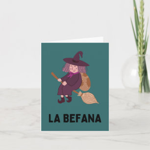 La Befana (Epifania) italienische Weihnachtshexe Karte