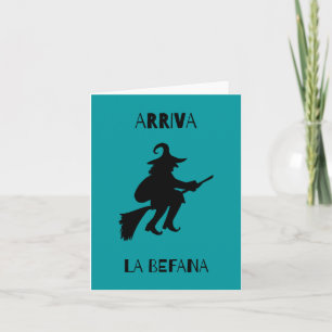 La Befana (Epifania) italienische Weihnachtshexe Karte