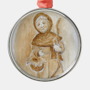 La Befana Silbernes Ornament