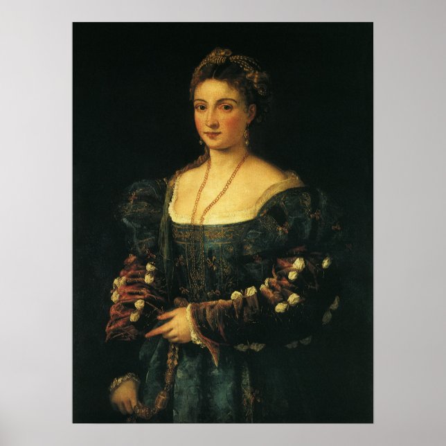 La Bella, Duchess of Urbino by Titian Poster (Vorne)