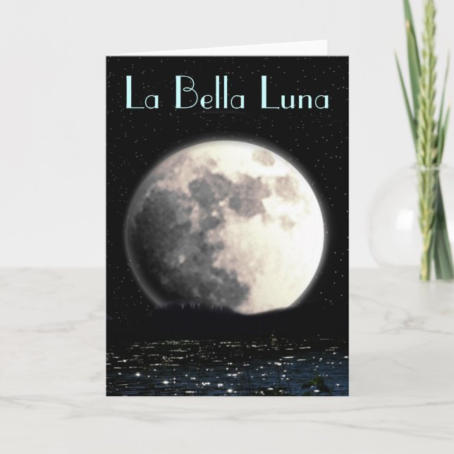 La Bella Luna Grußkarte Karte (Vorderseite)