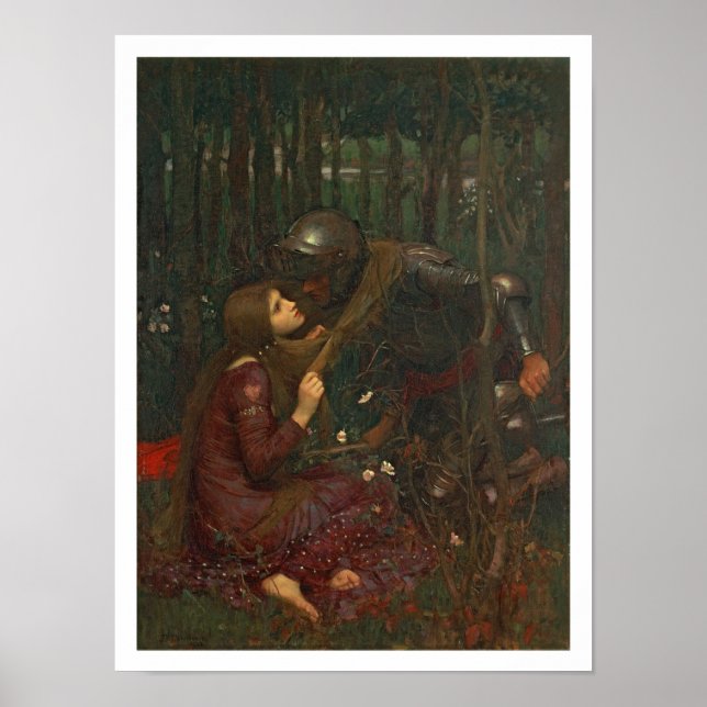 La Belle Dame Sans Merci, 1893 (Öl auf Leinwand) Poster (Vorne)
