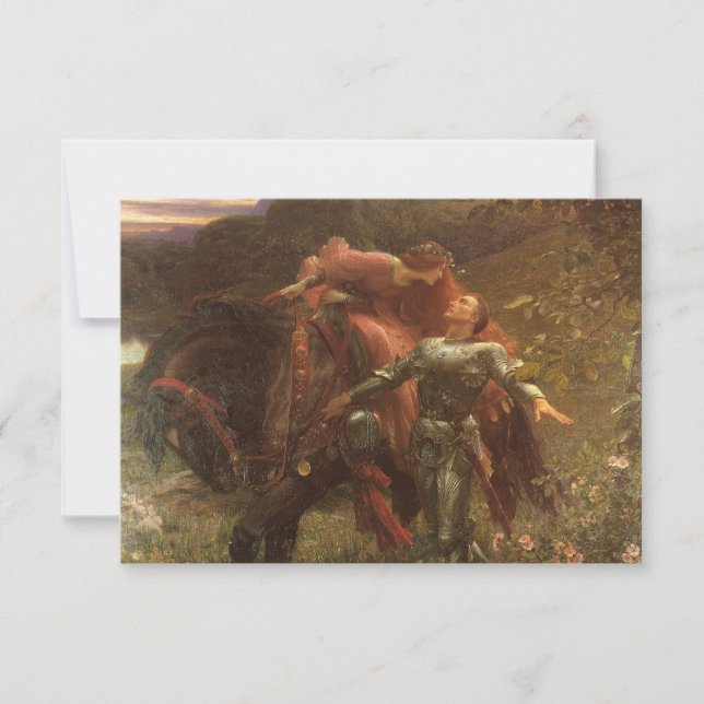 La Belle Dame sans Merci by Frank Dicksee Wedding RSVP Karte (Vorderseite)