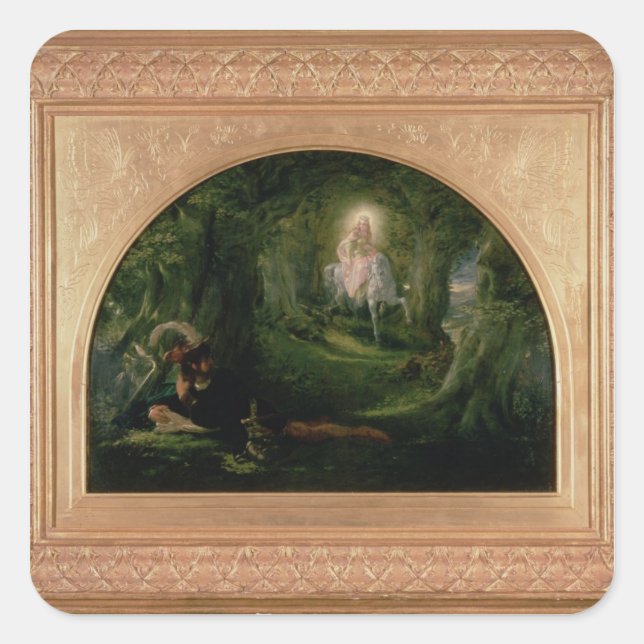 La Belle Dame Sans Merci Quadratischer Aufkleber (Vorderseite)