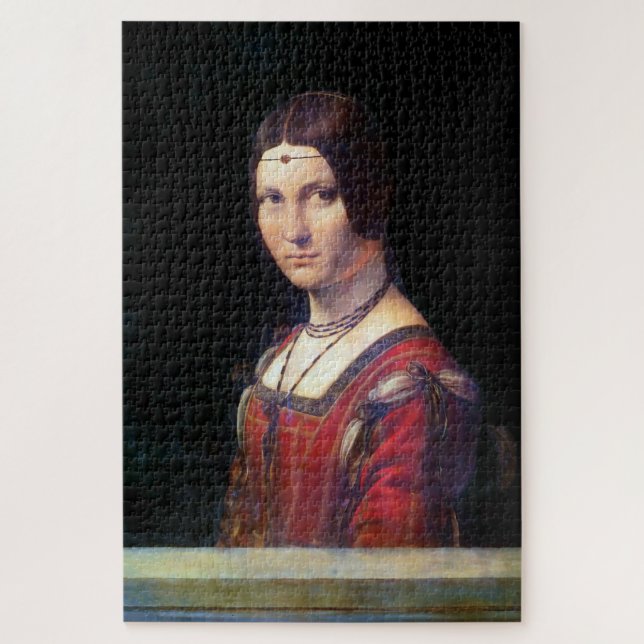 La Belle Ferronniere, Leonardo da Vinci Puzzle (Vertikal)