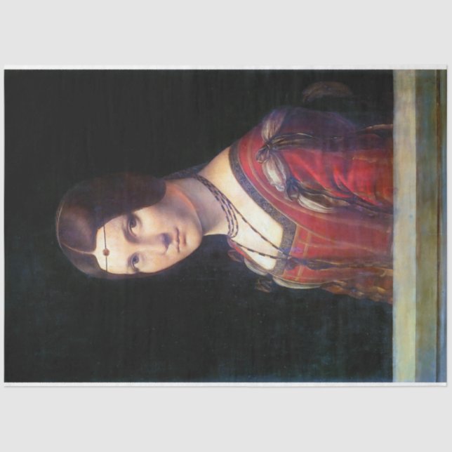 La Belle Ferronniere, Leonardo da Vinci Seidenpapier (Vorderseite)