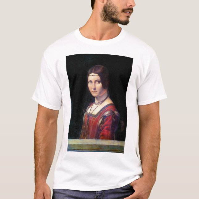 La Belle Ferronniere, Leonardo da Vinci T-Shirt (Vorderseite)