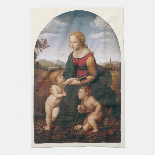La Belle Jardinière von Rapahel Geschirrtuch (Vertikal)