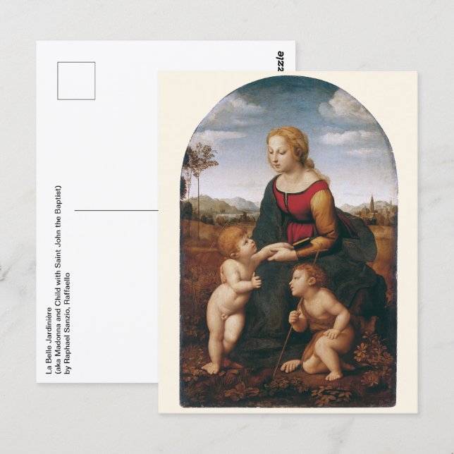 La Belle Jardinière von Rapahel Postkarte (Vorne/Hinten)