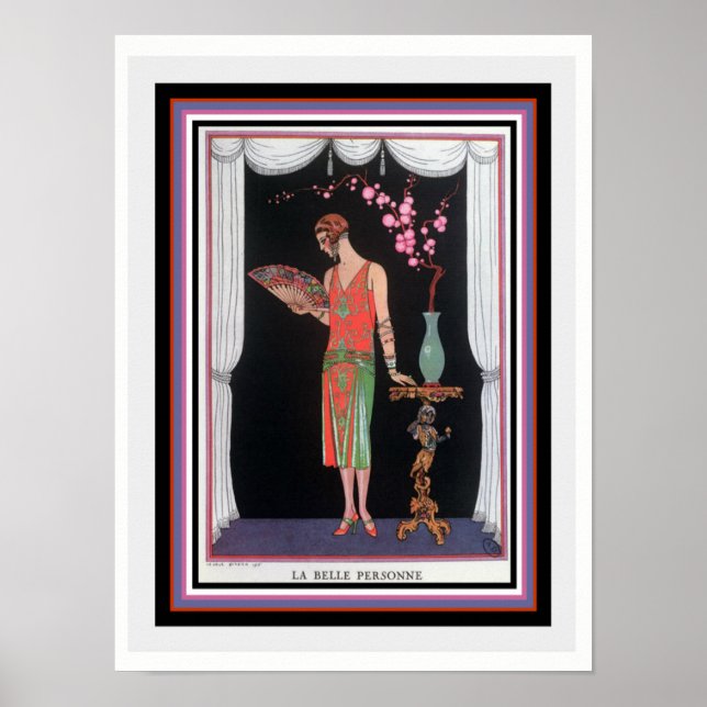 "La Belle Personne" Deko Print by Barbier 12 x 16 (Vorne)