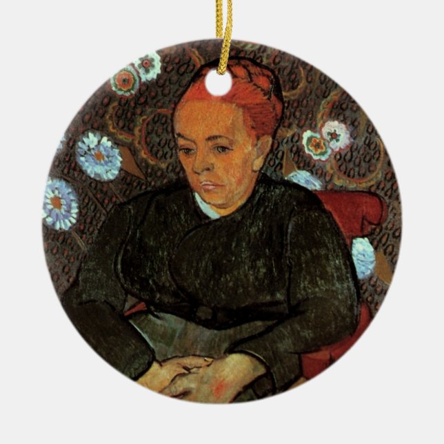 La Berceuse (Augustine Roulin) von Vincent van Gog Keramik Ornament (Vorne)