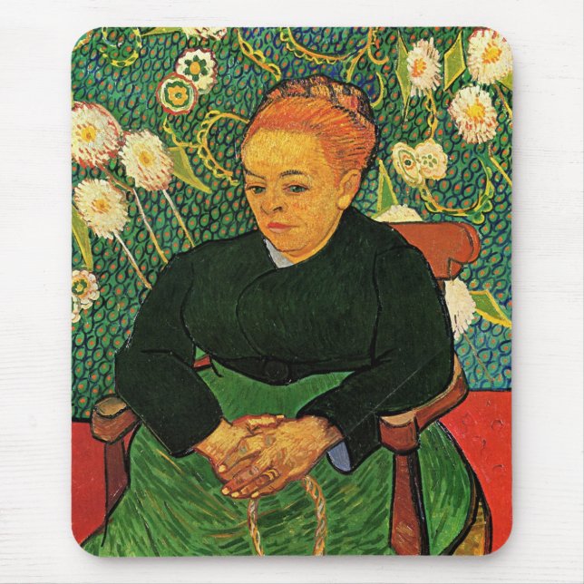 La Berceuse (Augustine Roulin) von Vincent van Gog Mousepad (Vorne)