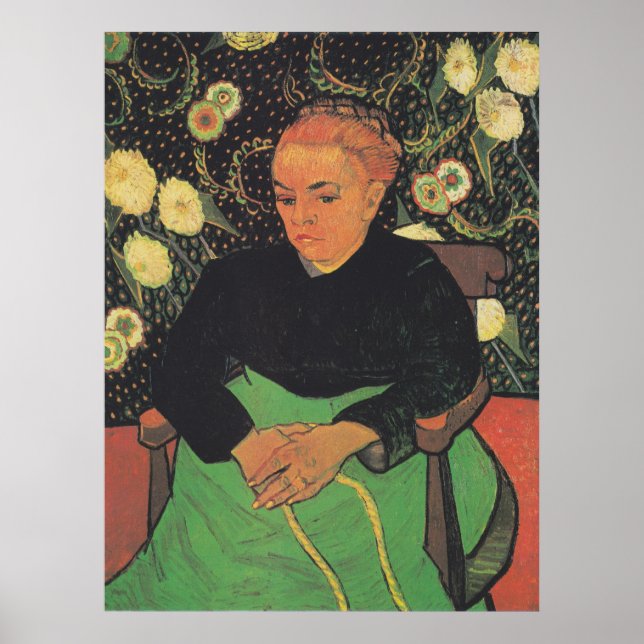 La Berceuse (Augustine Roulin) von Vincent Van Gog Poster (Vorne)