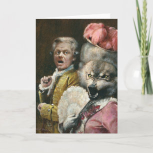 La Bete Werwolf-Dame Grußkarte Karte