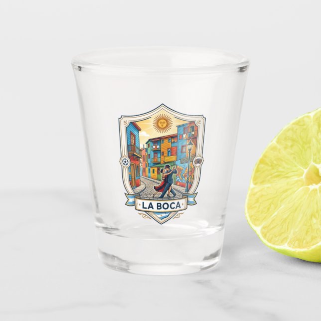 La Boca Argentinien Schnapsglas (Vorderseite)