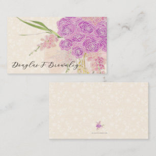 La Boca Golden rose Blush Bow und Bouquet Platzkarte