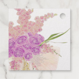 La Boca Rosa Blush zarter Bogen Bouquet  Geschenkanhänger