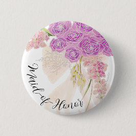 La Boca Rosa schieres Bouquet Ehrenjungfer  Button