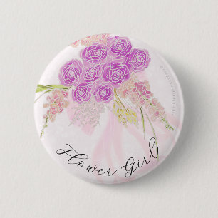 La Boca Vendretti Rosa Blumenmädchen-Bouquet  Button