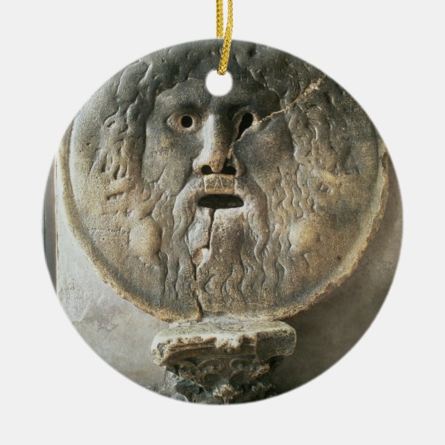 La Bocca di Verita (der Mund der Wahrheit) (Foto) Keramikornament (Vorne)