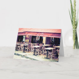 La Boheme Paris Café-Anmerkungs-Karte Karte