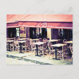 La Boheme Paris Café Postcard Postkarte