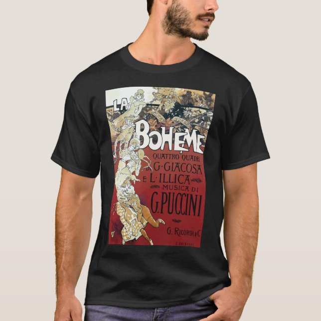 La Boheme Vintage Poster T-Shirt (Vorderseite)