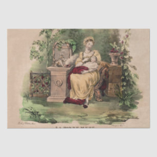 La Bonne Mere (Gute Mutter), restauriert Decoupage Seidenpapier
