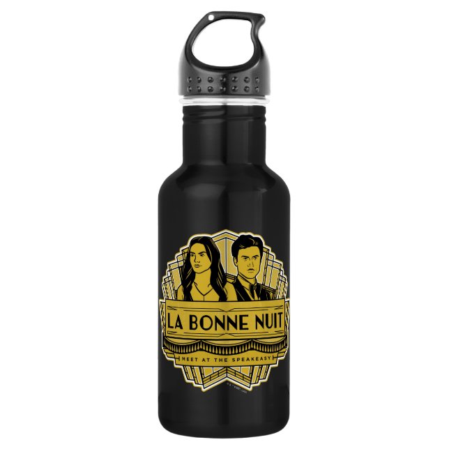 La Bonne Nuit - Treffen Sie sich bei der Speakeasy Edelstahlflasche (Vorderseite)