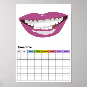 La Bouche / Der Mund / Stundenplan Poster