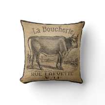 La Boucherie Französische Kuh Jute Vintage