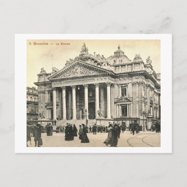 La Bourse, Brüssel, Belgien Vintag Postkarte (Vorderseite)