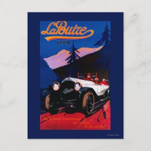 La Buize Lyon Vintag PosterEurope Postkarte