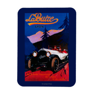 La Buize Lyon Vintage Plakat Europa Magnet