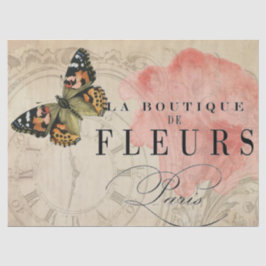 La-Butike-Schmetterling Decoupage Blatt Seidenpapier