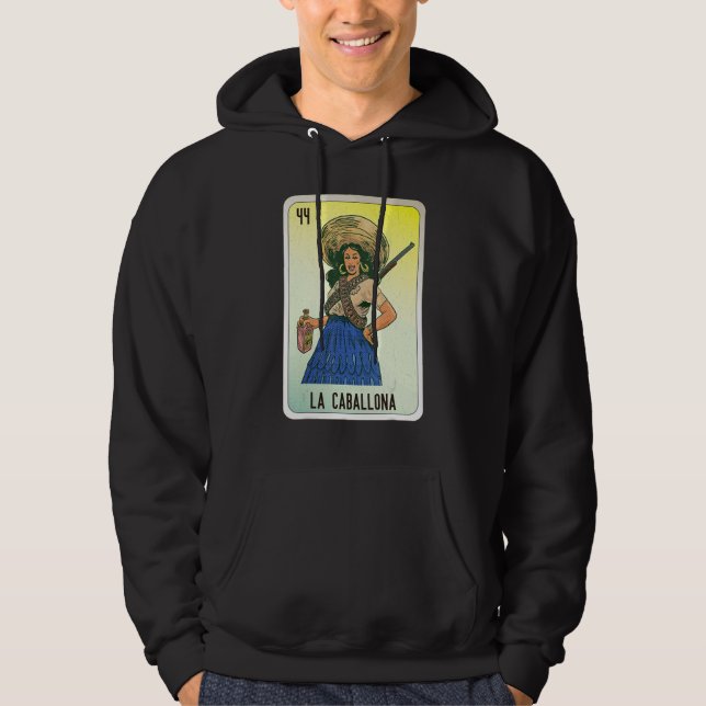 La Caballona Mexican Slang Lottery Bingo Cards Hoodie (Vorderseite)