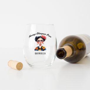 La Cabrona Jefa + Chingona Crew Bachelorette Weinglas Ohne Stiel