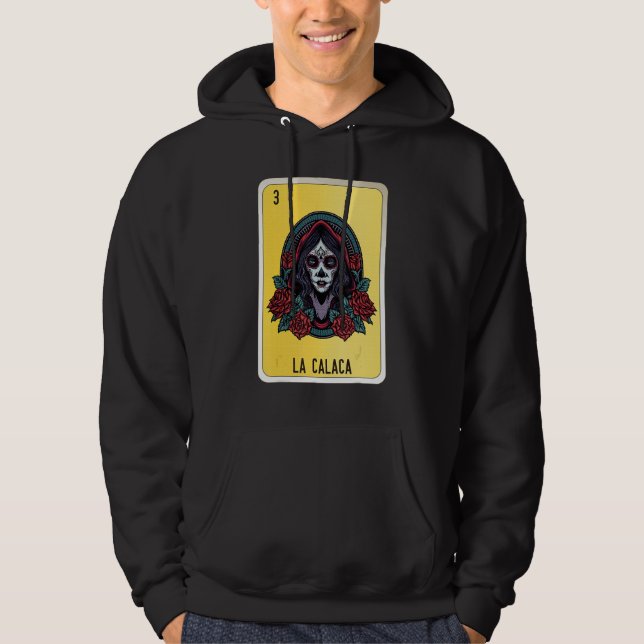La Calaca Mexican Slang Lottery Bingo Cards Hoodie (Vorderseite)