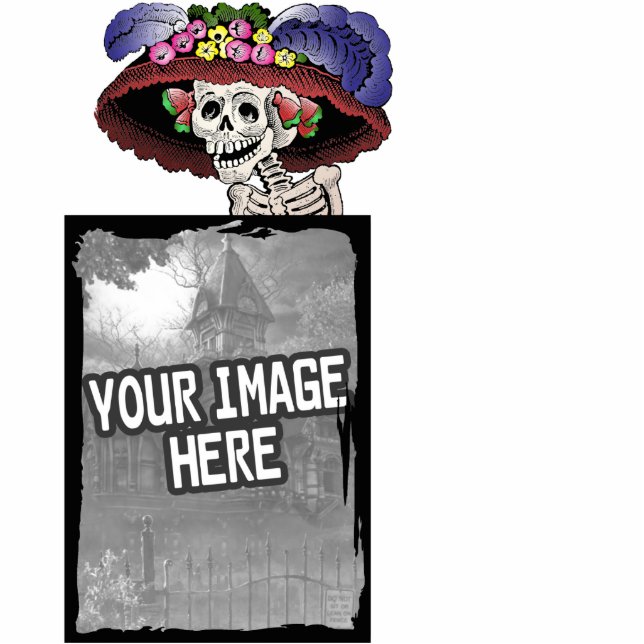 La Calavera Catrina Bilderrahmen Freistehende Fotoskulptur (Vorne)