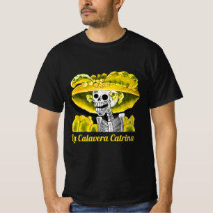 La Calavera Catrina im Gelben Bonnet T-Shirt