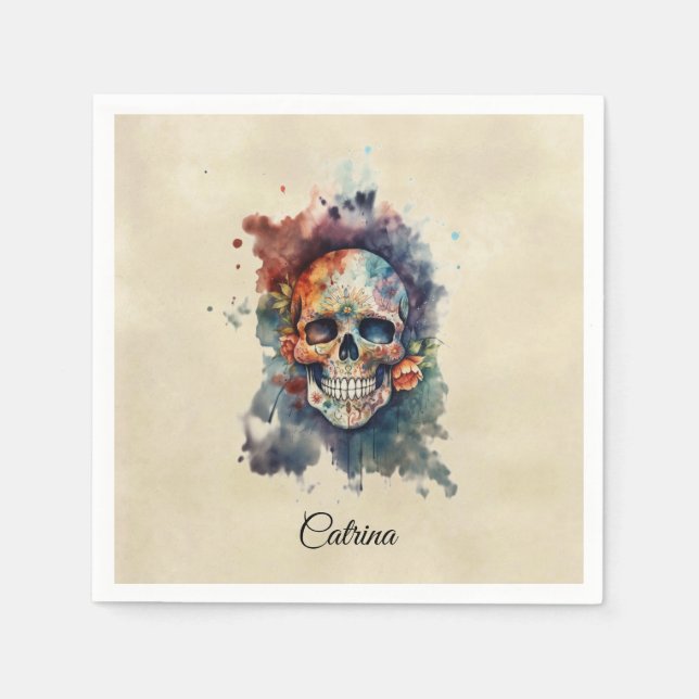 La Calavera Hermosa, Brauch Serviette (Vorderseite)
